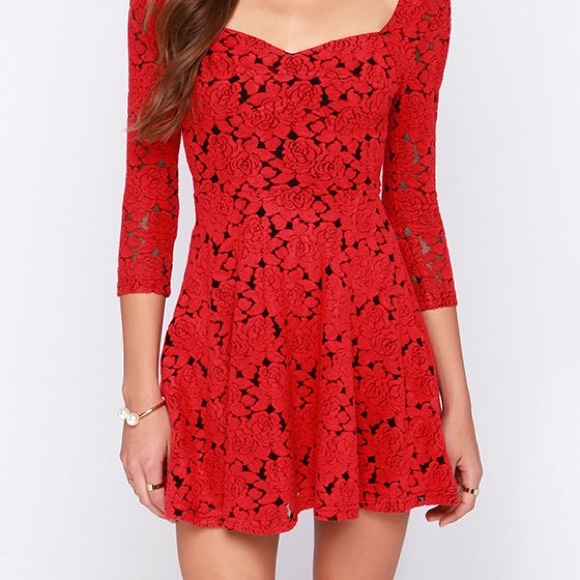 SOLD - MINK PINK red and black dress - Picture 2 of 7